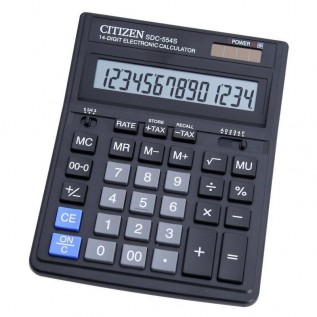 Калькулятор настольный CITIZEN SDC554S, 12-разряный,2 питания,199х153х31 (SDC554S)