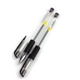 Ручка гелевая ALINGAR, 0,5 мм, резиновый грип, прозрачный пласт. корпус, черная, (AL6101/BK)