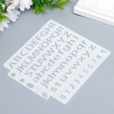 Трафарет пластиковый АНГЛИЙСКИЙ АЛФАВИТ И ЦИФРЫ, 13х14 см (7425912)