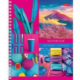 Тетрадь А5 100л. ХАТБЕР, клет. обл. с карман. УФ-лак, на гребне-В. (100Ткм5В1гр_29737)(080582)