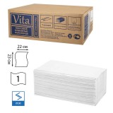 Полотенца бумажные 250ШТ, VITA ЭКОНОМ (H3), 22х23 см, V-слож., 1-сл., серые (ЦЕНА ЗА 1 ШТ) (114220)