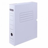 Короб архивный А4, 75 мм, микрогофро-картон, с клапаном, белый (158553) Короб архивный А4, 75 мм, микрогофро-картон, с клапаном, белый (158553)