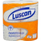 Полотенца бумажные LUSCAN бел цел 17м 2-сл.,с тиснением, ЦЕНА 2рул./уп. (1130764)