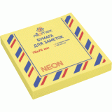 Блок бумаги для заметок ATTOMEX, с липким слоем, 51х76мм/100л, неон оранжевый  (2010906)