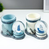 Сувенир полистоун водяной шар свет/для ручек 