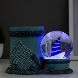 Сувенир полистоун водяной шар свет/для ручек 