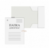 Папка для бумаг с завязками DOLCE COSTO 280г/м.кв, немелов.картон,белая. (D00523)