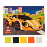 Набор для творчества «КРУТЫЕ МАШИНЫ», А4, мягкая мозаика (7089104)