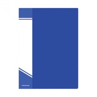 Папка с файлами А4 inФОРМАТ, 10 файлов, пластиковая, с карманом, синяя (60) (NP0142-10B) (040803)