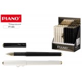 Ручка шариковая PIANO, 0,7 мм, пластик, корпус белый и черный, золотистый наконечник, синий (PT-305) Ручка шариковая PIANO, 0,7 мм, пластик, корпус белый и черный, золотистый наконечник, синий (PT-305)
