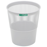 Корзина для бумаг СТАММ, 18л., сетчатая, серая (КР02) (C00232)