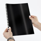 Обложки для переплета А4 BRAUBERG, 250 г/м2, черные, глянцевые,  картонные  (100 шт/уп) (530841)