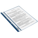 Скоросшиватель STAFF, А4, 320х230 мм, с перфорацией, 100/120мкм, синий (271719)