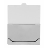 Визитница CALLIGRATA, металлическая, горизонтальная, серебристая (116367)