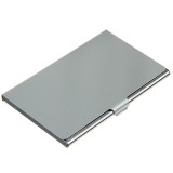 Визитница CALLIGRATA, металлическая, горизонтальная, серебристая (116367)