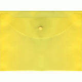 Папка-конверт на кнопке А4 ATTOMEX, 120 мкм, полупрозрачная желтая (3071816)
