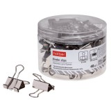 Зажимы для бумаг ХАТБЕР, металл, 25мм, в пласт. тубе, серебряные (ЦЕНА ЗА 1 ШТ.) (059165)