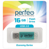 Флеш-драйв USB PERFEO Е01, 16Gb, green economy series (30 012 230)(PF-E01G016ES)