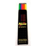 Карандаши цветные MARCO Neon 6цв., неоновые,  шестигранные (24/480) (5500B-6CB)