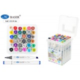 Набор скетчмаркеров BASIR, 36 цветов, 1,0-7,0 мм, (MC-5219-36)