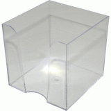 Бокс для бумаги ATTOMEX, 9x9x9см, без наполнения, пластиковый, прозрачный (4105403)