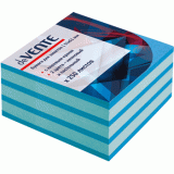 Блок бумаги для заметок deVENTE, с липким слоем, 51х51мм/250л, 2цв. неон. и паст. голубой (2010336)