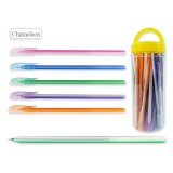Ручка шариковая CHAMELEON в банке, 19 см, цветной корпус, синяя (Cello Chameleon)