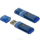 Флеш-драйв USB SMART BUY GLOSSY, 64Gb, series blue