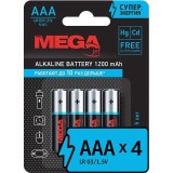 Элемент питания (батарейка алкалиновая) КОМУС LR03 (ААA), (Цена за 4 шт.) (1188298) (1/12/96)