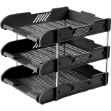 Лоток горизонтальный ATTOMEX, 240x325x250 мм, 3-x секционный, металлические штыри, черн. (3040409) Лоток горизонтальный ATTOMEX, 240x325x250 мм, 3-x секционный, металлические штыри, черн. (3040409)