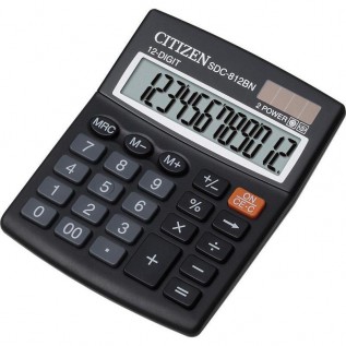 Калькулятор настольный CITIZEN SDC812BN 12-разрядный,124х102х25 (SDC812BN)