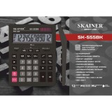 Калькулятор настольный SKAINER SK-555ВК, 12 разрядный., пластик, 155x205x35мм, черный (SK-555ВК)