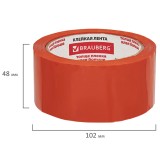 Скотч упаковочный BRAUBERG оранжевый, 48мм х 66м, 45мкм (440154)