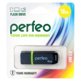 Флеш-драйв USB PERFEO C11, 16Gb, black (C11 black) (PF-C11B016)
