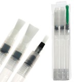 Набор кистей кллиграф. 3 шт (№ 4, 7, 10), нейлон, плоская, с резервуаром (2887410)