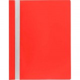 Папка-скоросшиватель А4 ATTOMEX, 100/110 мкм, прозрачн верхн лист, красная (3113008)