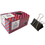 Зажимы для бумаг ATTOMEX, металл, 75 мм, черные (ЦЕНА ЗА 6 ШТ) (4131501)