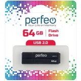 Флеш-драйв USB PERFEO C02B064, 64Gb, Black (PF-C02B064)
