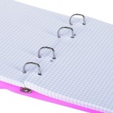 Тетрадь А5 120л. ХАТБЕР, на 4-х кольц, пласт.обл. на резинке (120ТК5Вр1_3033)(081577)