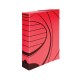 Короб архивный А4 inФОРМАТ, 75 мм, микрогофро-картон, на резинках, красный (RB66-75R) (069653)