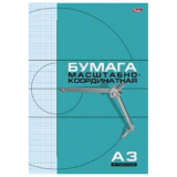 Бумага миллимитровая А3 HATBER, 8л., голубая сетка (N002711) (127118)