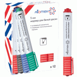 Маркер для сухостираемых досок ATTOMEX, 5мм, красный,  пулевидный (5040600)