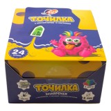 Точилка ЛУЧ, с ластиком и контейнером, пластиковая, ассорти (36С 2403-08)