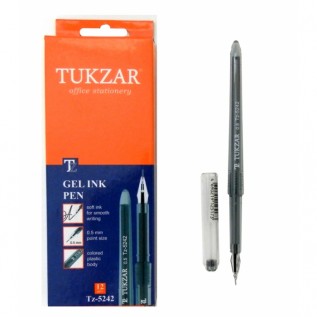 Ручка гелевая TUKZAR, 0,5 мм, в форме пера, синяя (12/144/432) (TZ 5242-син.)