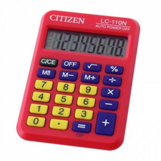 Калькулятор карманный CITIZEN LC110NRDCFC 8-разрядный,87х58х12, красный (LC110NRDCFC)