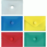 Папка-конверт на кнопке А7 deVENTE, 180 мкм, пластиковая, полупрозрачная,  ассорти (3071825)