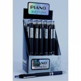 Ручка шариковая, автоматическая PIANO, 0,7 мм, пластик, прорезиненный корпус, синий, (PB-165)