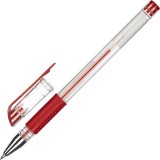 Ручка гелевая ATTACHE ECONOMY, 0,5 мм, пластик, прозрачный корпус, красный, (901704)