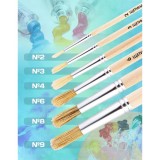 Кисть щетина круглая №2 CALLIGRATA, диаметр 2 мм; длина волоса 12 мм, деревянная ручка (4242216) Кисть щетина круглая №2 CALLIGRATA, диаметр 2 мм; длина волоса 12 мм, деревянная ручка (4242216)