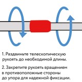 Швабра с отжимом ЛАЙМА, насадка PVA 27 см, метал. ручка 70-125 см (603596)